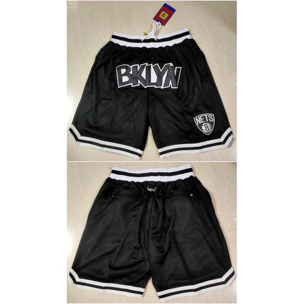 Men's Brooklyn Nets Black Shorts (Run Small)