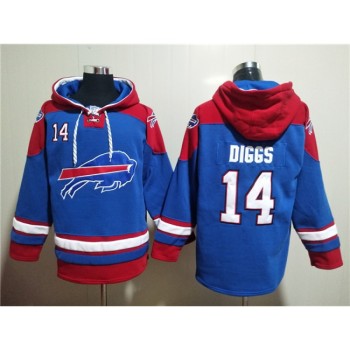 Men's Buffalo Bills #14 Stefon Diggs Red/Blue Ageless Must-Have Lace-Up Pullover Hoodie Men's Buffalo Bills #14 Stefon Diggs Red/Blue Ageless Must-Have Lace-Up Pullover Hoodie