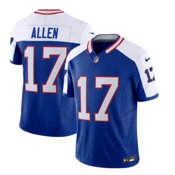 Men's Buffalo Bills #17 Josh Allen Blue/White 2023 F.U.S.E. Throwback Vapor Untouchable Limited Stitched Jersey Men's Buffalo Bills #17 Josh Allen Blue/White 2023 F.U.S.E. Throwback Vapor Untouchable Limited Stitched Jersey