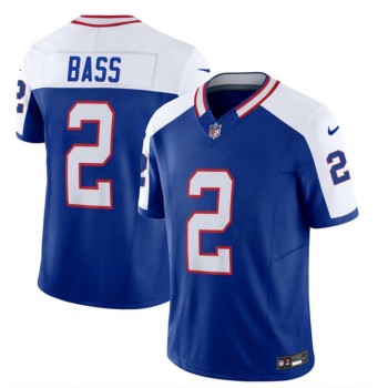 Men's Buffalo Bills #2 Tyler Bass Blue/White 2023 F.U.S.E. Throwback Vapor Untouchable Limited Stitched Jersey Men's Buffalo Bills #2 Tyler Bass Blue/White 2023 F.U.S.E. Throwback Vapor Untouchable Limited Stitched Jersey