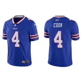 Men's Buffalo Bills #4 James Cook Blue Vapor Untouchable Limited Stitched Jersey Men's Buffalo Bills #4 James Cook Blue Vapor Untouchable Limited Stitched Jersey