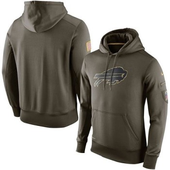 Men's Buffalo Bills Olive Salute To Service KO Performance Hoodie Men's Buffalo Bills Olive Salute To Service KO Performance Hoodie