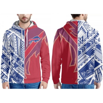 Men's Buffalo Bills Royal/Red/White Pullover Hoodie Men's Buffalo Bills Royal/Red/White Pullover Hoodie