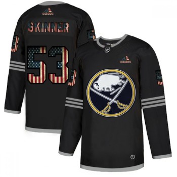 Men's Buffalo Sabres #53 Jeff Skinner Grey 2020 USA Flag Stitched NHL Jersey Men's Buffalo Sabres #53 Jeff Skinner Grey 2020 USA Flag Stitched NHL Jersey