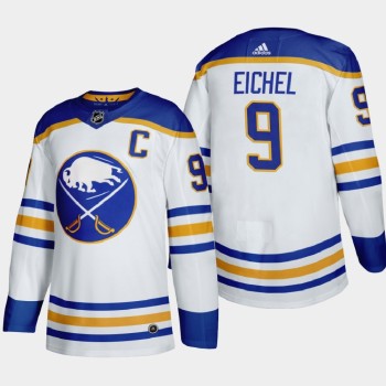 Men's Buffalo Sabres #9 Jack Eichel White 2020-21 Stitched Jersey Men's Buffalo Sabres #9 Jack Eichel White 2020-21 Stitched Jersey