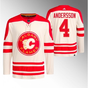 Men's Calgary Flames #4 Rasmus Andersson 2023 Cream Classic Primegreen Stitched Jersey Men's Calgary Flames #4 Rasmus Andersson 2023 Cream Classic Primegreen Stitched Jersey
