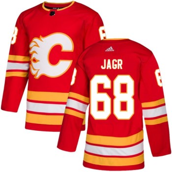 Men's Calgary Flames #68 Jaromir Jagr Red Stitched NHL Jersey Men's Calgary Flames #68 Jaromir Jagr Red Stitched NHL Jersey