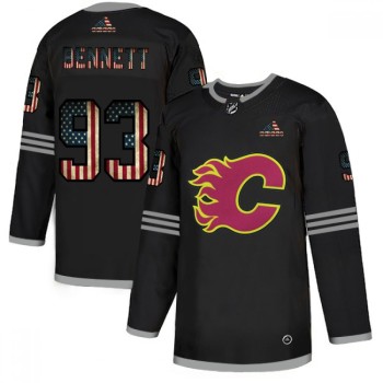 Men's Calgary Flames #93 Sam Bennett 2020 Grey USA Flag Stitched NHL Jersey Men's Calgary Flames #93 Sam Bennett 2020 Grey USA Flag Stitched NHL Jersey