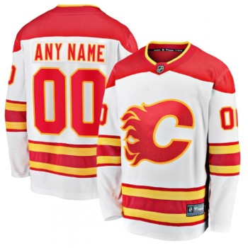 Men's Calgary Flames White Personalized Authentic 2020/21 Away - Premier Breakaway Stitched NHL Jersey Men's Calgary Flames White Personalized Authentic 2020/21 Away - Premier Breakaway Stitched NHL Jersey