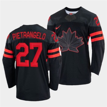 Men's Canada Hockey #27 Alex Pietrangelo 2022 Beijing Winter Olympic Black Stitched Jersey Men's Canada Hockey #27 Alex Pietrangelo 2022 Beijing Winter Olympic Black Stitched Jersey