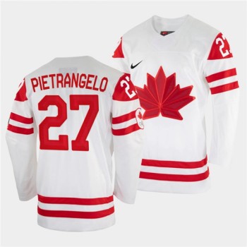 Men's Canada Hockey #27 Alex Pietrangelo 2022 Beijing Winter Olympic White Stitched Jersey Men's Canada Hockey #27 Alex Pietrangelo 2022 Beijing Winter Olympic White Stitched Jersey