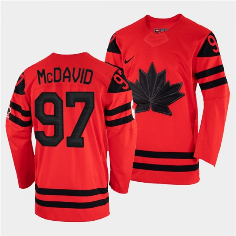 Men's Canada Hockey #97 Connor McDavid 2022 Beijing Winter Olympic Red Stitched Jersey Men's Canada Hockey #97 Connor McDavid 2022 Beijing Winter Olympic Red Stitched Jersey