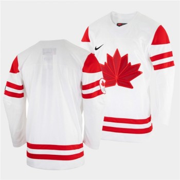 Men's Canada Hockey Blank 2022 Beijing Winter Olympic White Stitched Jersey Men's Canada Hockey Blank 2022 Beijing Winter Olympic White Stitched Jersey