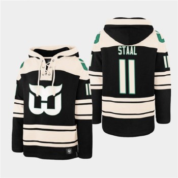 Men's Carolina Hurricanes #11 Jordan Staal Black Ageless Must-Have Lace-Up Pullover Hoodie Men's Carolina Hurricanes #11 Jordan Staal Black Ageless Must-Have Lace-Up Pullover Hoodie