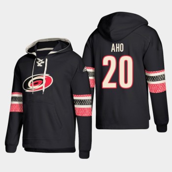 Men's Carolina Hurricanes #20 Sebastian Aho Black Ageless Must-Have Lace-Up Pullover Hoodie Men's Carolina Hurricanes #20 Sebastian Aho Black Ageless Must-Have Lace-Up Pullover Hoodie