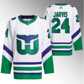 Men's Carolina Hurricanes #24 Seth Jarvis White Stitched Jersey Men's Carolina Hurricanes #24 Seth Jarvis White Stitched Jersey
