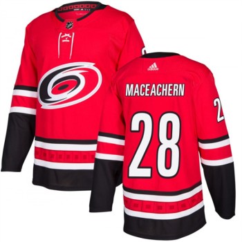 Men's Carolina Hurricanes #28 Mackenzie MacEachern Red Stitched Jersey Men's Carolina Hurricanes #28 Mackenzie MacEachern Red Stitched Jersey