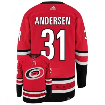 Men's Carolina Hurricanes #31 Frederik Andersen Red Stitched Jersey Men's Carolina Hurricanes #31 Frederik Andersen Red Stitched Jersey