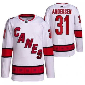 Men's Carolina Hurricanes #31 Frederik Andersen White Stitched Jersey Men's Carolina Hurricanes #31 Frederik Andersen White Stitched Jersey