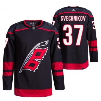 Men's Carolina Hurricanes #37 Andrei Svechnikov Black Breakaway Alternate Pro Stitched Jersey Men's Carolina Hurricanes #37 Andrei Svechnikov Black Breakaway Alternate Pro Stitched Jersey