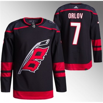 Men's Carolina Hurricanes #7 Dmitry Orlov Black Stitched Jersey Men's Carolina Hurricanes #7 Dmitry Orlov Black Stitched Jersey
