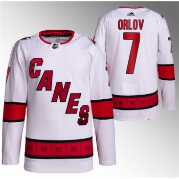 Men's Carolina Hurricanes #7 Dmitry Orlov White Stitched Jersey Men's Carolina Hurricanes #7 Dmitry Orlov White Stitched Jersey