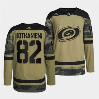 Men's Carolina Hurricanes #82 Jesperi Kotkaniemi 2022 Camo Military Appreciation Night Stitched Jersey Men's Carolina Hurricanes #82 Jesperi Kotkaniemi 2022 Camo Military Appreciation Night Stitched Jersey