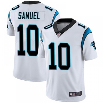 Men's Carolina Panthers #10 Curtis Samuel White Vapor Untouchable Limited Stitched Jersey Men's Carolina Panthers #10 Curtis Samuel White Vapor Untouchable Limited Stitched Jersey