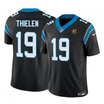 Men's Carolina Panthers #19 Adam Thielen Black 2023 F.U.S.E. With John Madden Patch Vapor Limited Stitched Football Jersey Men's Carolina Panthers #19 Adam Thielen Black 2023 F.U.S.E. With John Madden Patch Vapor Limited Stitched Football Jersey