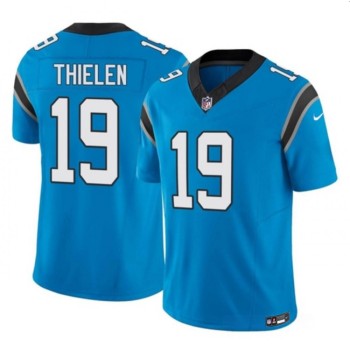 Men's Carolina Panthers #19 Adam Thielen Blue 2023 F.U.S.E. Vapor Untouchable Stitched Football Jersey Men's Carolina Panthers #19 Adam Thielen Blue 2023 F.U.S.E. Vapor Untouchable Stitched Football Jersey