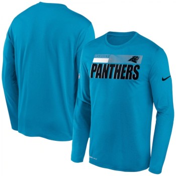 Men's Carolina Panthers 2020 Blue Sideline Impact Legend Performance Long Sleeve T-Shirt Men's Carolina Panthers 2020 Blue Sideline Impact Legend Performance Long Sleeve T-Shirt
