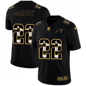 Men's Carolina Panthers #22 Christian McCaffrey 2020 Black Jesus Faith Edition Limited Stitched Jersey Men's Carolina Panthers #22 Christian McCaffrey 2020 Black Jesus Faith Edition Limited Stitched Jersey
