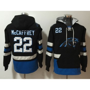 Men's Carolina Panthers #22 Christian McCaffrey Black Ageless Must-Have Lace-Up Pullover Hoodie Men's Carolina Panthers #22 Christian McCaffrey Black Ageless Must-Have Lace-Up Pullover Hoodie