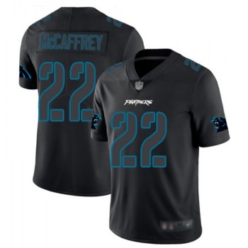 Men's Carolina Panthers #22 Christian McCaffrey Black Impact Limited Stitched NFL Jersey Men's Carolina Panthers #22 Christian McCaffrey Black Impact Limited Stitched NFL Jersey