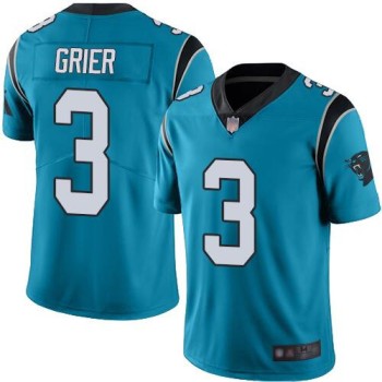 Men's Carolina Panthers #3 Will Grier 2019 Blue Vapor Untouchable NFL Limited Stitched Jersey Men's Carolina Panthers #3 Will Grier 2019 Blue Vapor Untouchable NFL Limited Stitched Jersey