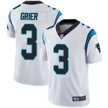 Men's Carolina Panthers #3 Will Grier 2019 White Vapor Untouchable NFL Limited Stitched Jersey Men's Carolina Panthers #3 Will Grier 2019 White Vapor Untouchable NFL Limited Stitched Jersey