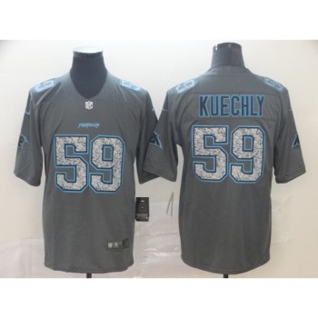 Men's Carolina Panthers #59 Luke Kuechly 2019 Gray Fashion Static Limited Stitched NFL Jersey Men's Carolina Panthers #59 Luke Kuechly 2019 Gray Fashion Static Limited Stitched NFL Jersey