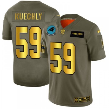 Men's Carolina Panthers #59 Luke Kuechly 2019 Olive/Gold Salute To Service Limited Stitched NFL Jersey Men's Carolina Panthers #59 Luke Kuechly 2019 Olive/Gold Salute To Service Limited Stitched NFL Jersey
