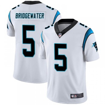 Men's Carolina Panthers #5 Teddy Bridgewater White Vapor Limited Stitched Jersey Men's Carolina Panthers #5 Teddy Bridgewater White Vapor Limited Stitched Jersey