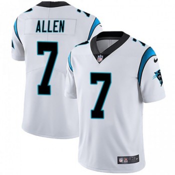 Men's Carolina Panthers #7 Kyle Allen White Vapor Untouchable NFL Limited Stitched Jersey Men's Carolina Panthers #7 Kyle Allen White Vapor Untouchable NFL Limited Stitched Jersey