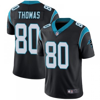 Men's Carolina Panthers #80 Ian Thomas Black Vapor Untouchable Limited Stitched Jersey Men's Carolina Panthers #80 Ian Thomas Black Vapor Untouchable Limited Stitched Jersey