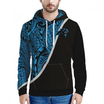 Men's Carolina Panthers Black/Blue Hoodie Men's Carolina Panthers Black/Blue Hoodie
