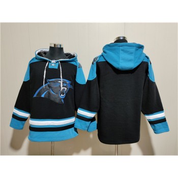 Men's Carolina Panthers Blank Black Ageless Must-Have Lace-Up Pullover Hoodie Men's Carolina Panthers Blank Black Ageless Must-Have Lace-Up Pullover Hoodie