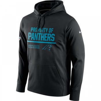 Men's Carolina Panthers Black Circuit Property Of Performance Pullover Hoodie Men's Carolina Panthers Black Circuit Property Of Performance Pullover Hoodie