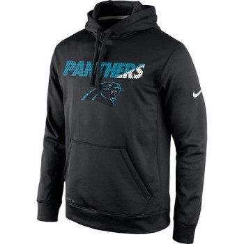 Men's Carolina Panthers Black Kick Off Staff Performance Pullover Hoodie Men's Carolina Panthers Black Kick Off Staff Performance Pullover Hoodie