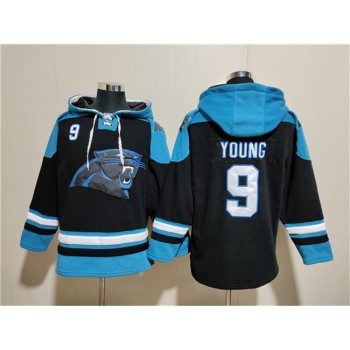 Men's Carolina Panthers #9 Bryce Young Black Ageless Must-Have Lace-Up Pullover Hoodie Men's Carolina Panthers #9 Bryce Young Black Ageless Must-Have Lace-Up Pullover Hoodie
