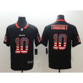 Men's Chicago Bears #10 Mitchell Trubisky Black 2018 USA Flag Fashion Color Rush NFL Limited Jersey Men's Chicago Bears #10 Mitchell Trubisky Black 2018 USA Flag Fashion Color Rush NFL Limited Jersey