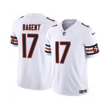 Men's Chicago Bears #17 Tyson Bagent White 2023 F.U.S.E. Vapor Untouchable Limited Stitched Football Jersey Men's Chicago Bears #17 Tyson Bagent White 2023 F.U.S.E. Vapor Untouchable Limited Stitched Football Jersey