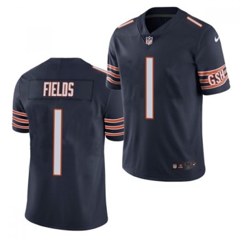 Men's Chicago Bears #1 Justin Fields 2021 NFL Draft Navy Vapor untouchable Limited Stitched Jersey Men's Chicago Bears #1 Justin Fields 2021 NFL Draft Navy Vapor untouchable Limited Stitched Jersey