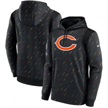 Men's Chicago Bears 2021 Charcoal Crucial Catch Therma Pullover Hoodie Men's Chicago Bears 2021 Charcoal Crucial Catch Therma Pullover Hoodie